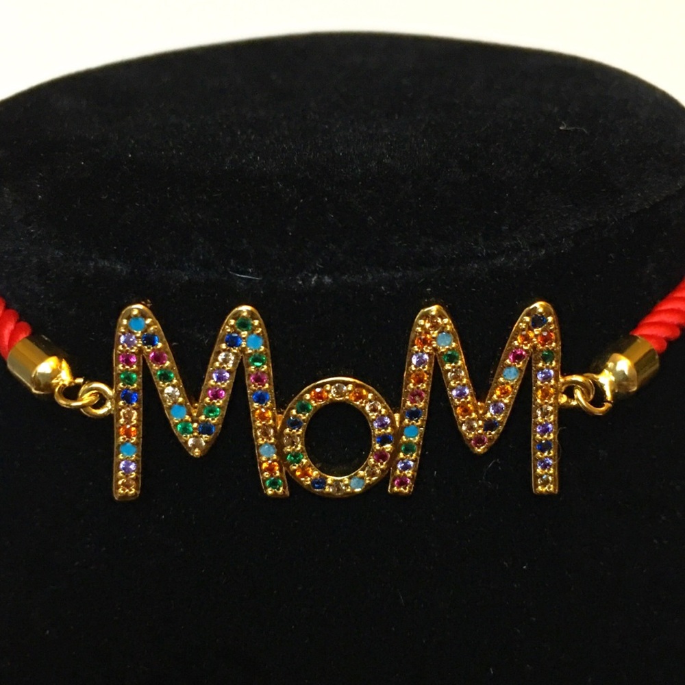 Charming Red “Mom” Rope Adjustable Bracelet - Picture 4 of 6